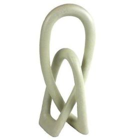 Soapstone Lovers Knot 10 inch Natural Stone