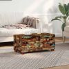 Coffee Table Multicolor Reclaimed Wood Medium Storage