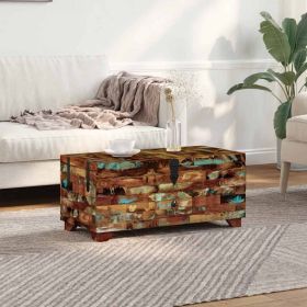 Coffee Table Multicolor Reclaimed Wood Medium Storage