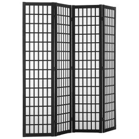 VEVOR Room Divider, 4 Panel Japanese Room Divider, Wood Folding Privacy Screen Indoor, Japanese Partition Dividers Portable Decoration Screens