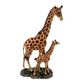11.75"H Giraffe with Cub Figurine Home Decor Gift