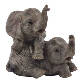 4.25"W Elephant with Baby Figurine Home Decor Gift