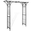 Garden Arch Black Iron 78.7 x 20.5 x 80.3 in Durable