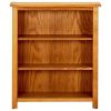 Bookcase Brown Solid Oak Wood 27.6 x 8.9 x 32.3 in Bookcase