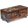 Coffee Table Multicolor Reclaimed Wood Medium Storage