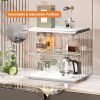 Modern 2-Tier Warm White & Transparent Storage Rack Acrylic Storage Adjustable Shelf La