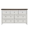 Farmhouse 7 Drawers Dresser for Bedroom, Wood Rustic Dresser Tv Stand, Storage Dressers Organizer for Bedroom, Living Room,Hallway