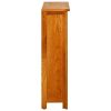 Bookcase Brown Solid Oak Wood 27.6 x 8.9 x 32.3 in Bookcase