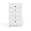 5 Drawer Dresser for Bedroom, Modern Storage Closet Cabinet Organizerwith Solid Wood Legs and Painted Finish-White