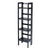 Black Winsome Wood Terry Shelving; Folding Bookcase ; Black
