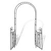 Garden Arch Black Iron 7.5 ft tall Durable Garden Arch