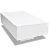 Coffee Table High Gloss White MDF with a high gloss finish