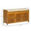Shoe Bench with Storage Cabinets Brown
