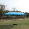 15x9ft Large Double-Sided Rectangular Outdoor Twin Patio Market Umbrella with light and base