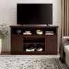 Retro TV Stand with Storage for TVs up to 65'' Mid Century Modern TV Stand & Entertainment Center with Shelf, TV Stand for Media