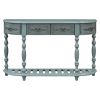 52''Modern and Contemporary Curved Console Table Sofa Table Entryway Table for Hallway Living Room with 4 Drawers and 1 Shelf