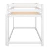 Twin over Twin Floor Bunk Bed with Ladder